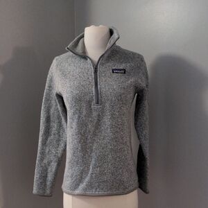 Patagonia Gray Quarter-Zip Fleece Pullover